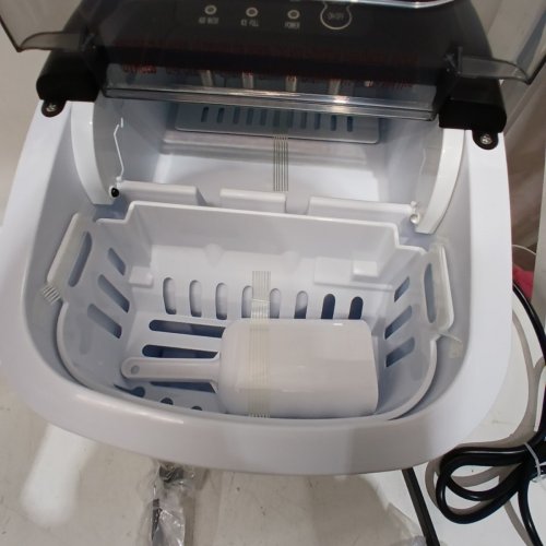 EUHOMY COUNTERTOP ICE MAKER MACHINE WITH HANDLE & BASKET - MAKES 26LB/DAY - BLACK (MODEL: IM001-BBL-CAEH) image 4