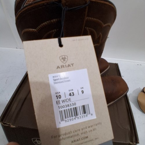 MEN'S ARIAT SPORT OUTDOOR COWBOY BOOTS - SIZE 10 EE - DISTRESSED BROWN (STYLE : 10038330) image 7