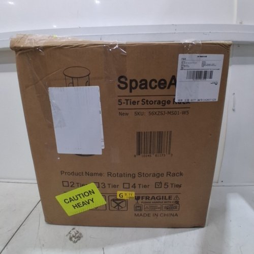 SPACEAID 5-TIER ROTATING STORAGE RACK- 45.3" X 23.2" - WHITE image 6