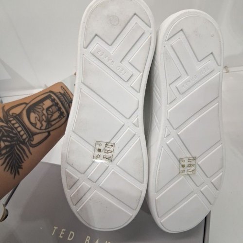 WOMENS TED BAKER MAISIE LEATHER COURT SHOES - SIZE 7 - WHITE/FLORAL (STYLE: 3756607) image 3