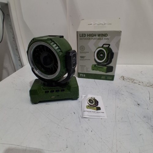 FIMILO 2000MAH LED HIGH WIND OUTDOOR PORTABLE FAN - GREEN (MODEL: T11) image 3