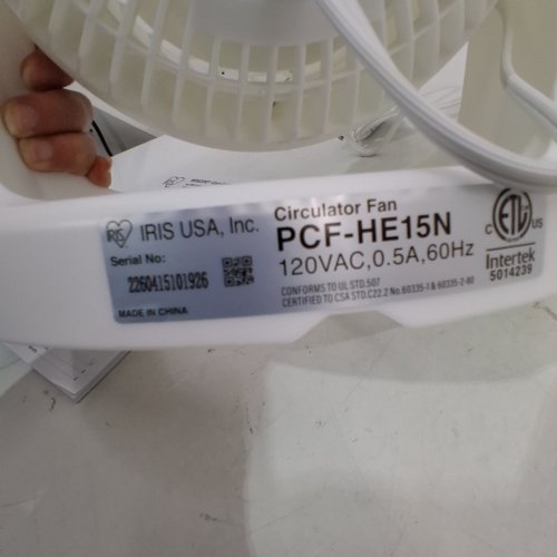 WOOZOO BY IRIS WHOLE ROOM OSCILLATING CIRCULATING FAN - 15" - WHITE (MODEL: PCF-HE15) image 3