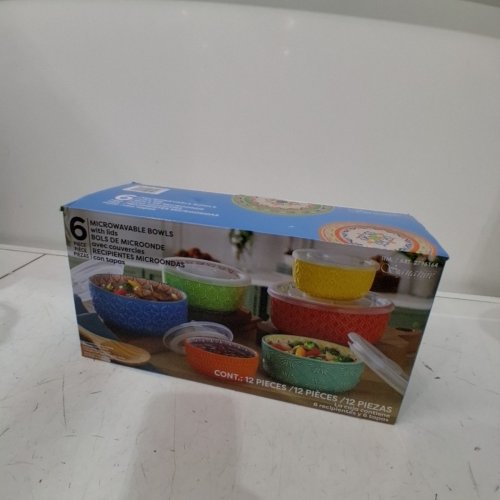 11PC SIGNATURE HOUSEWARE MICROWAVEABLE BOWLS WITH LIDS - VARIOUS PATTERNS (MODEL: 2796164) image 4