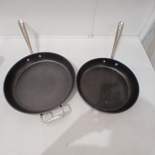 2PC ALL-CLAD NONSTICK FRY PANS SET - 10" / 12" - BLACK image 2