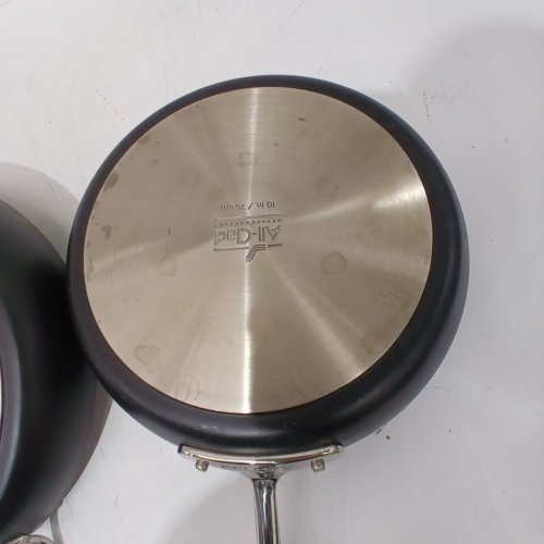 2PC ALL-CLAD NONSTICK FRY PANS SET - 10" / 12" - BLACK image 4