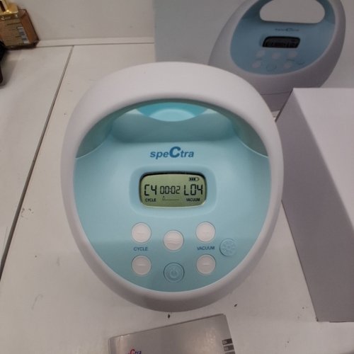 SPECTRA CONVENIENT COMPACT ELECTRIC BREAST MILK PUMP - 8" HEIGHT - WHITE/BLUE (MODEL: S1-PLUS) image 2