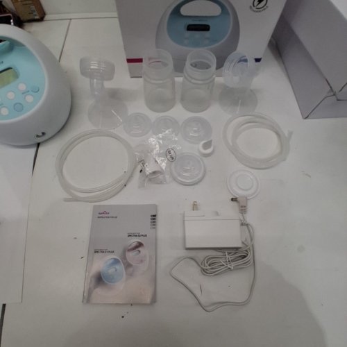 SPECTRA CONVENIENT COMPACT ELECTRIC BREAST MILK PUMP - 8" HEIGHT - WHITE/BLUE (MODEL: S1-PLUS) image 4