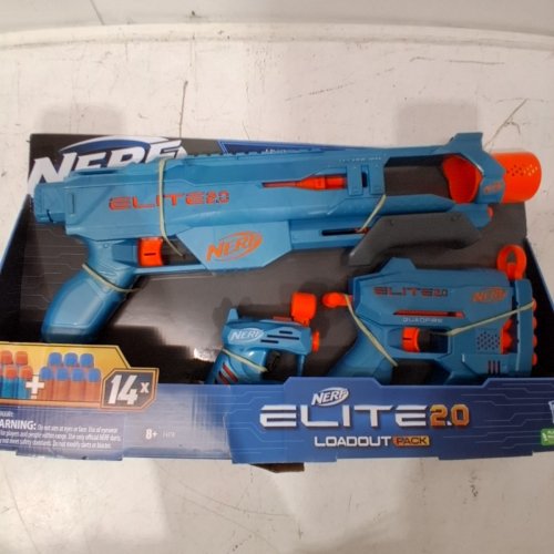 3PC NERF ELITE 2.0 LOADOUTSET BLASTER PACK - TECHNICIAN DS-2 / QUADFIRE QS-4 & ACE SD-1 BLASTERS - BLUE (MODEL: 2414317) image 3