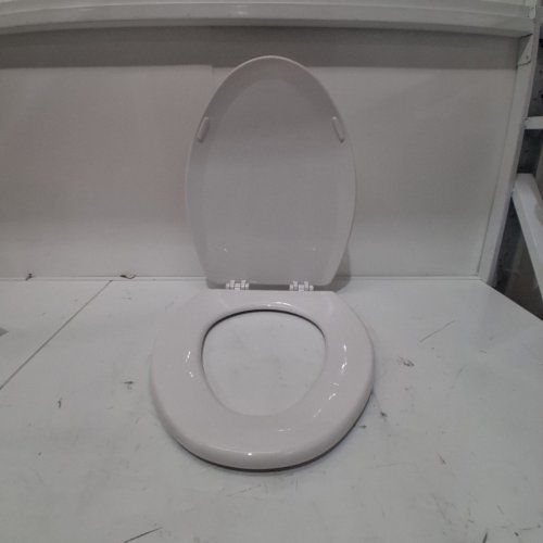 CENTOCO CENTOCORE MOLDED WOOD ELONGATED CLOSED FRONT TOILET SEAT WITH SAFETY CLOSE - WHITE (MODEL: DS900SC-001) image 2