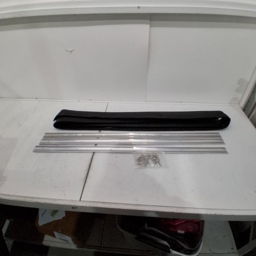 ALUMINUM PROFILE WITH GARAGE DOOR BOTTOM SEAL KIT - 10FT - BLACK/SILVER image 3