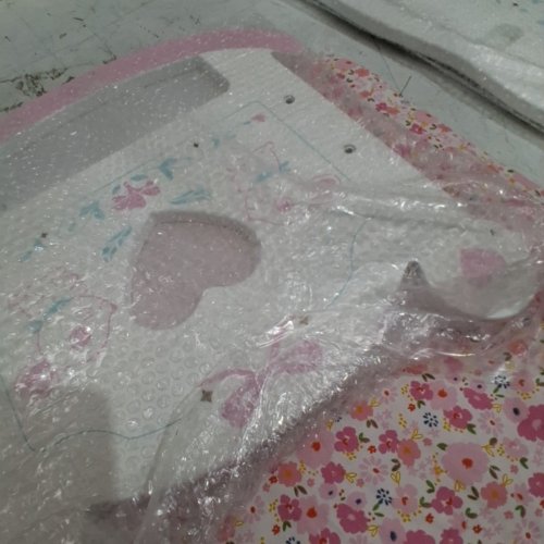 ROBUD ROCKING DOLL CRADLE CRIB WITH ACCESSORIES - PINK/WHITE (MODEL: WRP06) image 3