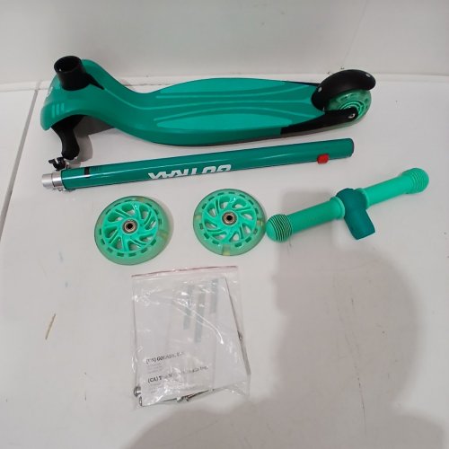 GOTRAX KS1 3 WHEEL KIDS KICK SCOOTER WITH LED LIGHT UP WHEELS / ADJUSTABLE HANDLEBAR & RUBBER HANDLE - 30" - 34" - GREEN (MODEL: KS1) image 2