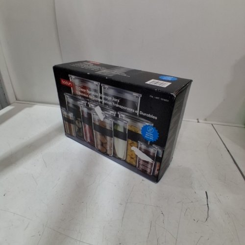 24PC BODUM PRESSO SHATTERPROOF STORAGE JAR SET - ASSORTED SIZES - CLEAR/BLACK image 4