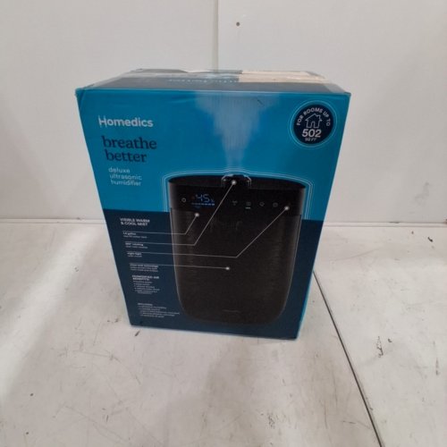 HOMEDICS DELUXE ULTRASONIC HUMIDIFIER WITH AROMA DIFFUSER AND NIGHT LIGHT - 70 HOURS RUNTIME PER TANK - 5.5L TANK - BLACK (MODEL: UHE-WMTF342-BK) image 3