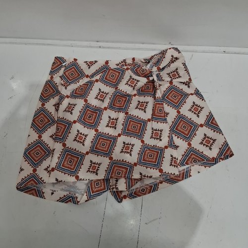 WOMENS GEOMETRIC PRINT SKORT - MEDIUM - CREAM, RUST, AND NAVY image 2