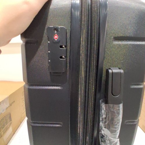 LUGGEX EXPANDABLE HARDSIDE SUITCASE WITH SPINNER WHEELS AND AIRLINE APPROVED TSA LOCK- 20" - BLACK (MODEL: H1-BK20XP-CA) image 4