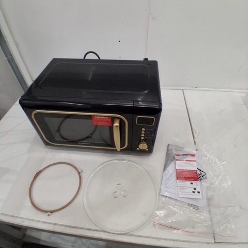 FRIGIDAIRE RETRO MICROWAVE OVEN - 0.7CU.FT - 700W - RETRO BLACK/GOLD (MODEL: EMW788-BLACKGLD) image 3