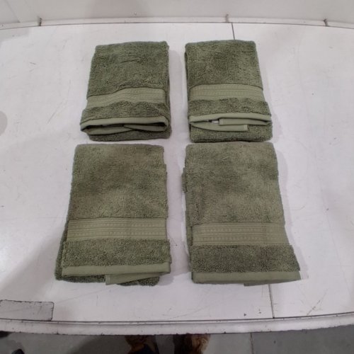 4PK SERENE HOME COLLECTION HAND TOWELS - 16" X 30" - GREEN (MODEL: 3414444) image 2