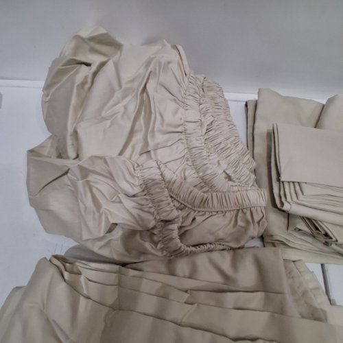 6PC HOTEL SIGNATURE COTTON SATEEN SHEET SET - KING - BEIGE (MODEL: 1992021) image 4