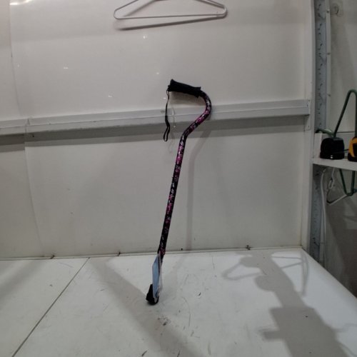 CAREX ADJUSTABLE WALKING CANE WITH OFFSET CUSHION/GRIP - 30" - 40" - FLORAL PRINT image 4