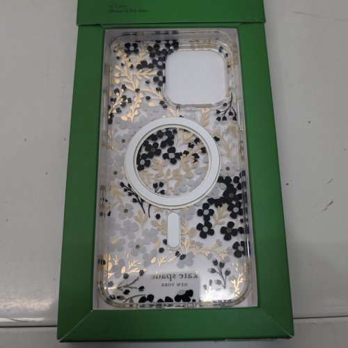 KATE SPADE PROTECTIVE PHONE CASE WITH MAGSAFE FOR IPHONE 14 PRO MAX - BLACK/WHITE FLORAL image 3