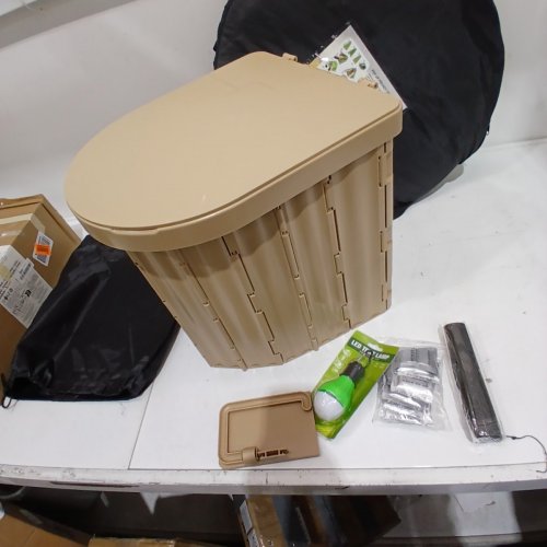 PORTABLE POP-UP CAMPING TOILET WITH TENT - CAMO image 3