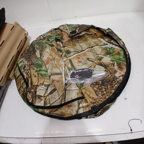 PORTABLE POP-UP CAMPING TOILET WITH TENT - CAMO image 4
