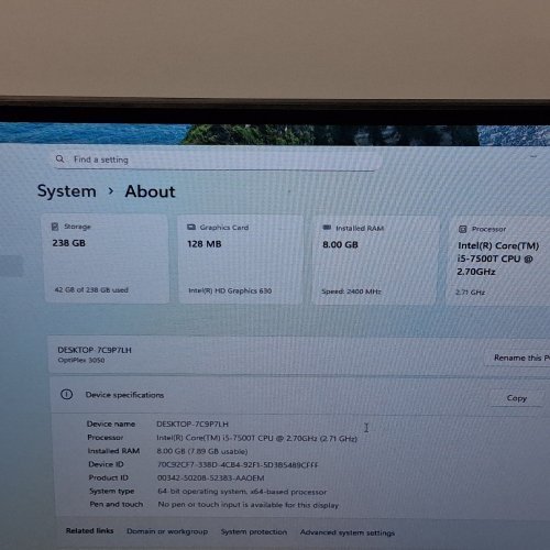 DELL OPTIPLEX 3050 MINI DESKTOP PC BUNDLE WITH KEYBOARD AND MOUSE - 8GB RAM - 256GB SSD - INTEL I5-7500T - WINDOWS 11 - BLACK (MODEL: D10U) image 8