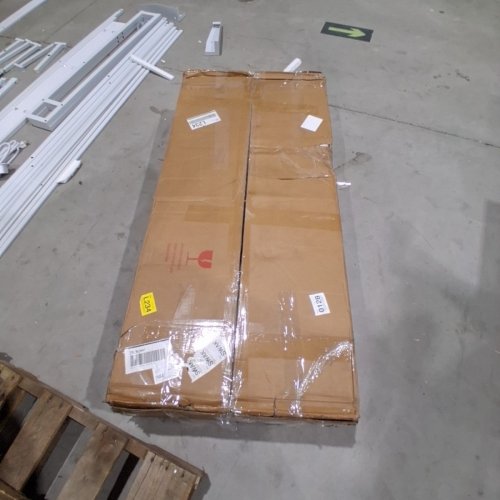 CORNER MAKUP VANITY DESK WITH ANGLED MIRRORS AND LIGHT BULBS - BROWN/ORANGE (MODEL: 85113) image 7