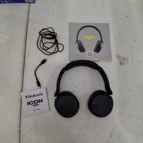 SKULLCANDY ICON 180 BLUETOOTH WIRELESS ON EAR HEADPHONES - TRUE BLACK (MODEL: S5IEW-T740) image 4