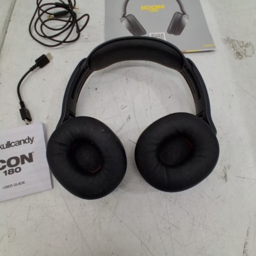 SKULLCANDY ICON 180 BLUETOOTH WIRELESS ON EAR HEADPHONES - TRUE BLACK (MODEL: S5IEW-T740) image 5