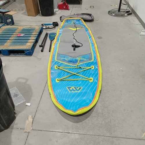 AQUA MARINA REVOLUTION STAND UP INFLATABLE PADDLEBOARD WITH CARRY BAG AND ACCESSORIES - 11FT X 34" X 6" - BLUE (MODEL: BT-26SBT/1989193) image 7