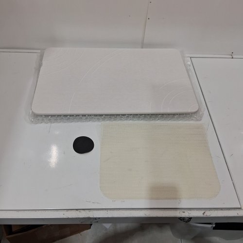 DIATOMITE STONE BATH MAT - 23" X 15" - WHITE image 2