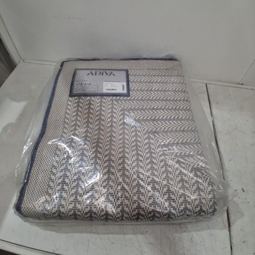 ADIVA OUTDOOR/INDOOR AREA RUG - WEATHER RESISTANT, EASY TO CLEAN, STAIN RESISTANT - 8FT X 10FT - NAVY WEISS (STYLE: 02895A) image 5