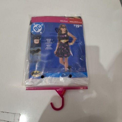 4PC RUBIES BATGIRL COSTUME - SMALL (4-6) - BLACK / PURPLE / GOLD (STYLE: 1001753) image 2