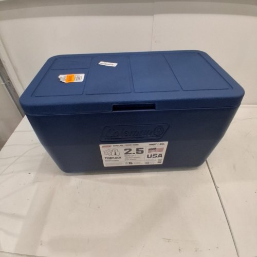 COLEMAN CHILLER SERIES TEMPLOCK INSULATED PORTABLE COOLER WITH HANDLES - 48QT - NAVY (MODEL: 2226955) image 2