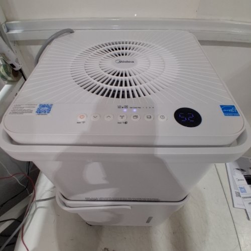 MIDEA CUBE SMART WIFI DEHUMIDIFIER WITH SMART CONTROL - 50 PINT - 4,500 SQ. FT - WHITE (MODEL: MAD50S1QWT-A) image 2