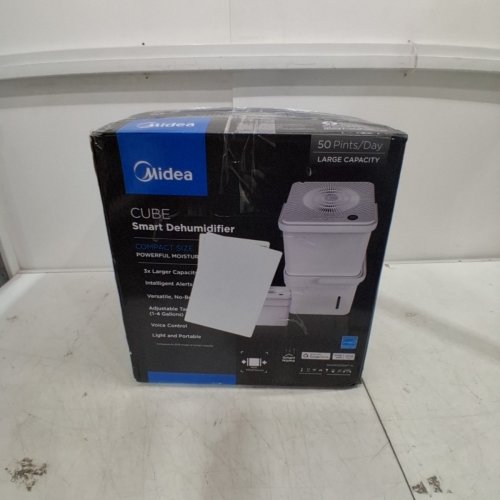 MIDEA CUBE SMART WIFI DEHUMIDIFIER WITH SMART CONTROL - 50 PINT - 4,500 SQ. FT - WHITE (MODEL: MAD50S1QWT-A) image 8