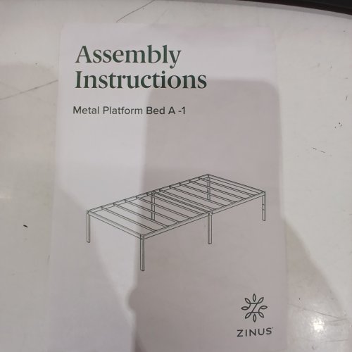 ZINUS METAL PLATFORM BED FRAME - TWIN / 14" - BLACK (MODEL: AZ-MPSC-14TS) image 4