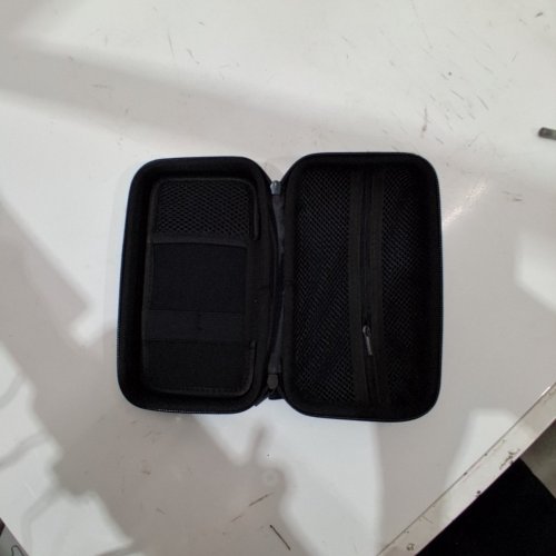 ZIPPERED CARRYING CASE MULTIPURPOSE FOR SMALL ELECTRONICS - 8" - BLACK/ GREY image 3