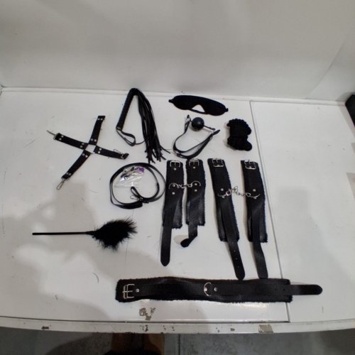 10PC NOVELTY BONDAGE SEX TOY - BLACK image 2