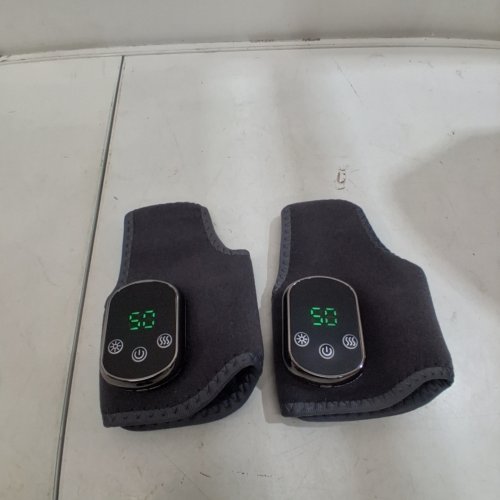 2PK FOOT ANKLE HEATING WRAP VIBRATING MASSAGER - 5 TEMPERATURE LEVELS, 3 VIBRATIONS STRENGTHS - GREY (MODEL: XBL-8688B) image 2