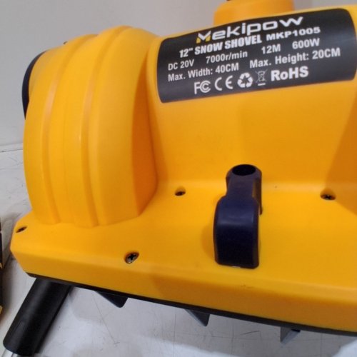 MEKIPOW CORDLESS ELECTRIC SNOW SHOVEL FOR DEWALT 20V BATTERY - *TOOL ONLY* - 12" - YELLOW/BLACK - (MODEL: MKP1005) image 5