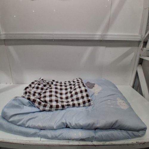 NEOYLER WARM AND COZY QUILTED COMFORTER - FULL - CHECKERED BROWN/BLUE CLOUDS image 2