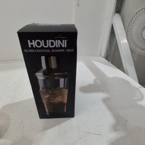 HOUDINI BY RABBIT LEAKPROOF GLASS COCKTAIL SHAKER WITH INTEGRATED STRAINER AND SILICONE BOOT - 18OZ image 4