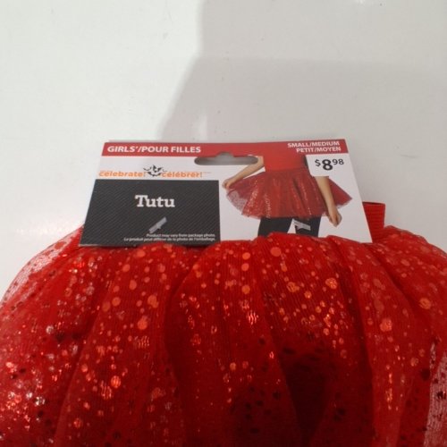 GIRL'S WAY TO CELEBRATE! SEQUIN TUTU - SMALL/MEDIUM - RED image 3