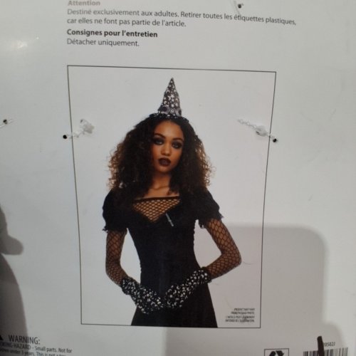 2PC MAGIC WITCH COSTUME KIT - BLACK AND SILVER image 3