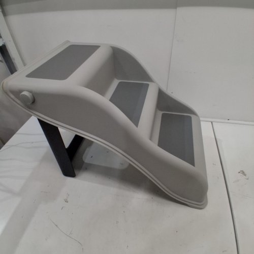 TRIXIE 3-STEP PET STAIRS, LIGHTWEIGHT AND COLLAPSIBLE, EASY TO STORE, NON-SLIP TREADS - GREY image 2