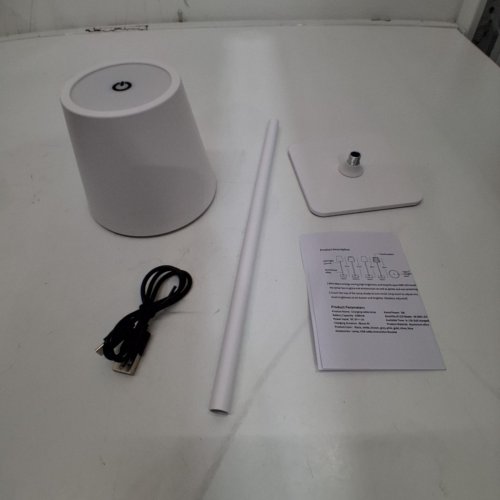 AIWEWIN CORDLESS BATTERY OPERATED PORTABLE LED TABLE LAMP - WHITE image 3