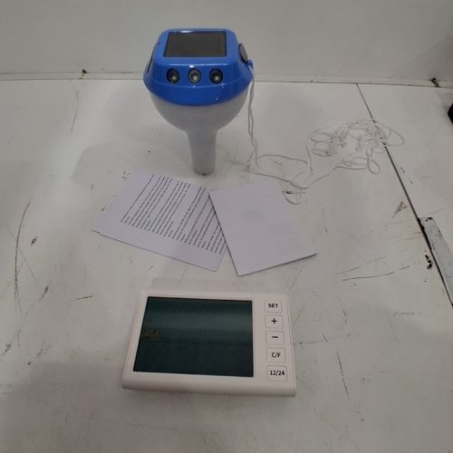 2PC SOLAR WIRELESS SWIMMING POOL THERMOMETER - RGB AMBIENT LIGHTING - 6.3" - WHITE (MODEL: TS-PL01) image 3